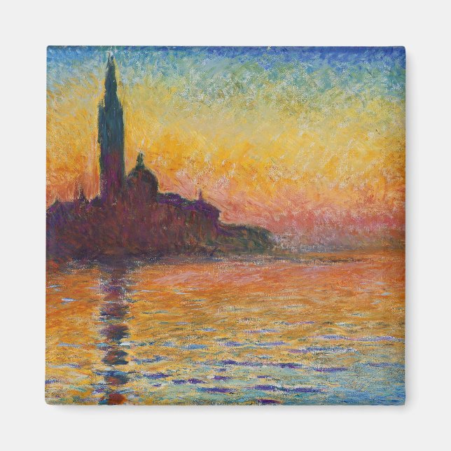 Íman San Giorgio Maggiore em Dusk (por Claude Monet) (Frente)