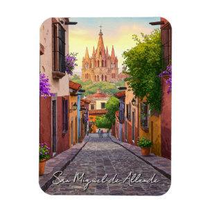 Íman San Miguel de Allende Mexico Viagem Watercolor