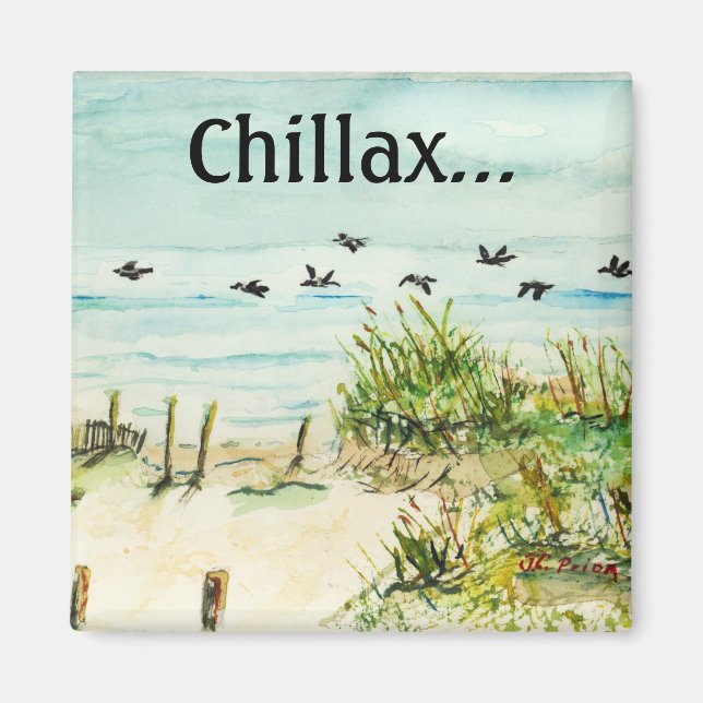 Íman Sand Dunes and Seagulls Outer Banks na Carolina do (Frente)