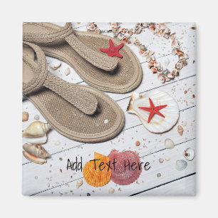 Íman Sandals, Seashells e Starfish na Praia