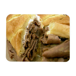 Íman Sanduíche da carne assada com queijo de cabra cre