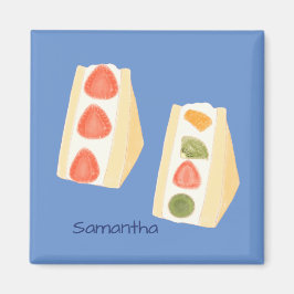 Íman Sanduíches De fruta E De Sobremesa De Creme