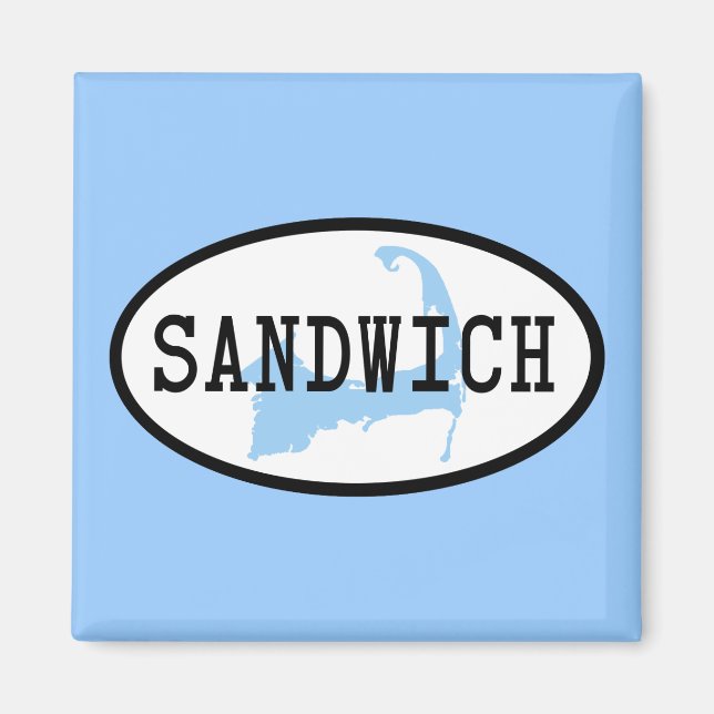 Íman Sandwich, MA Cape Cod Ímã (Frente)