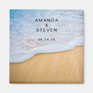 Íman Sandy Beach com Surf Foamy Casamento Salve a Data