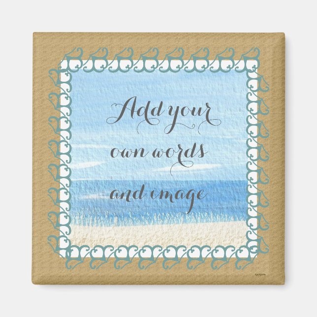 Íman Sandy Beach Faça seu próprio Magnet (Frente)