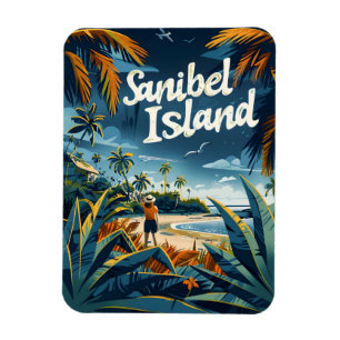 Íman Sanibel Island Beach Vintage