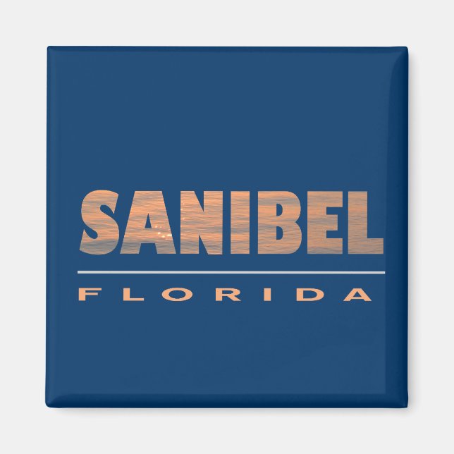Íman Sanibel Island Florida Typographics Design (Frente)