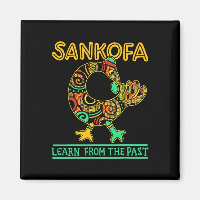 Íman Sankofa Ave Africano Mês da História Negra Junetee (Frente)