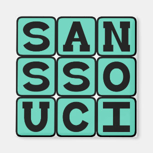 Íman Sans Souci, Sem Preocupações Frase Latina