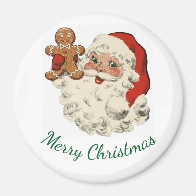 Íman Santa And Gingerbread Man Magnet (Frente)