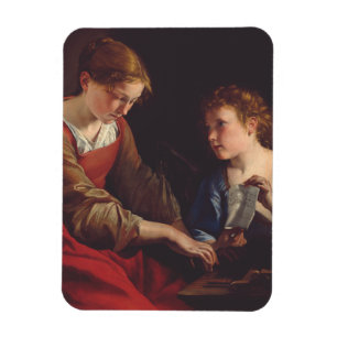 Íman Santa Cecília e um Anjo por Orazio Gentileschi