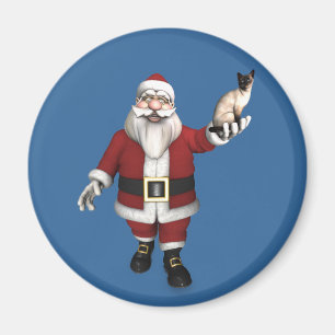 Íman Santa Claus ama Gatos Siameses