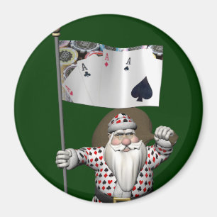 Íman Santa Claus ama Jogando Poker