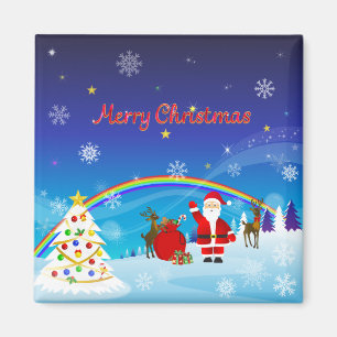 Íman Santa Claus e Reindeer