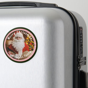 Íman Santa Claus Escrevendo Cerâmica da Árvore de Nat