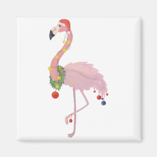 Íman santa claus flamingo