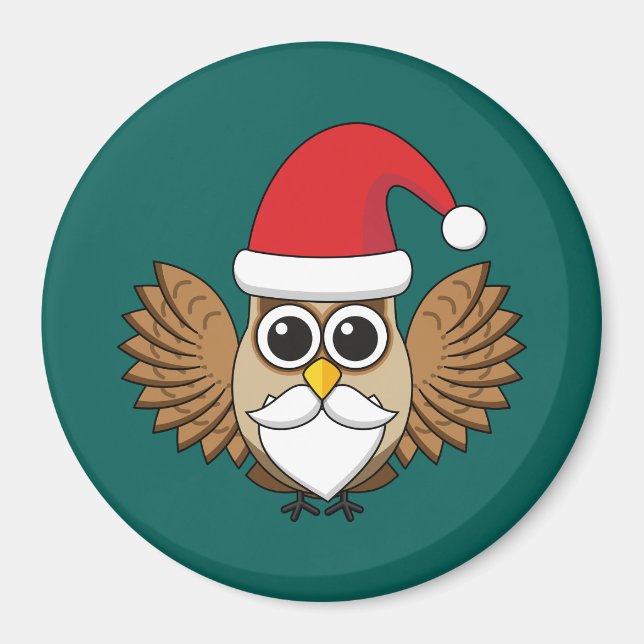 Íman Santa Claus Owl (Frente)