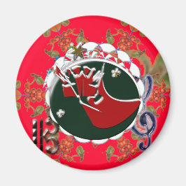 Íman Santa Claus Sock Red