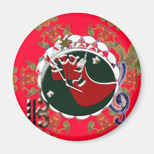 Íman Santa Claus Sock Red (Frente)