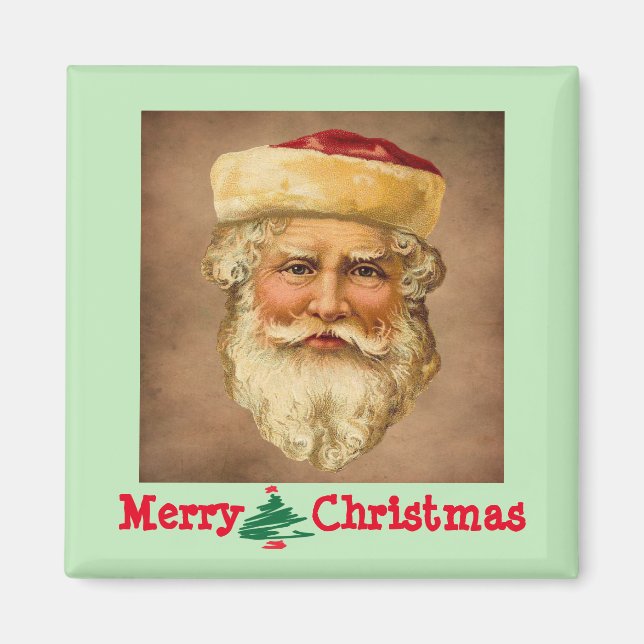 Íman Santa Claus Vintage Magnet (Frente)