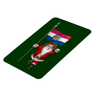 Íman Santa Claus With Ensign Of Missouri