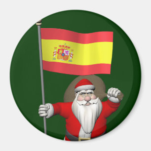 Íman Santa Claus With Ensign Of Spain