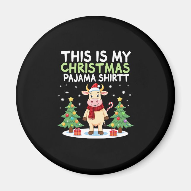 Íman Santa Cow Xmas Tree Lights This Is My Christmas Pa (Frente)