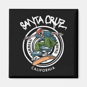 Íman Santa Cruz Skater Relaxado Esqueleto Califórnia Sk