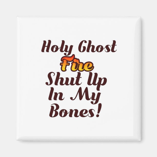 Íman Santa Fantasma do Fogo Fantasma Halloween Spooky S (Frente)