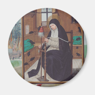 Íman Santa Gertrudes de Helfta por Simon Bening