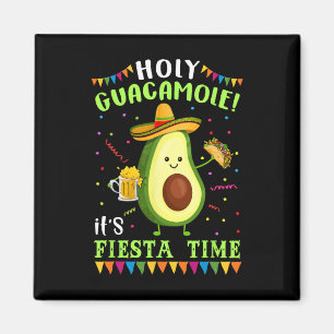 Íman Santa Guacamole, é Fiesta Time T Shirt para Homens