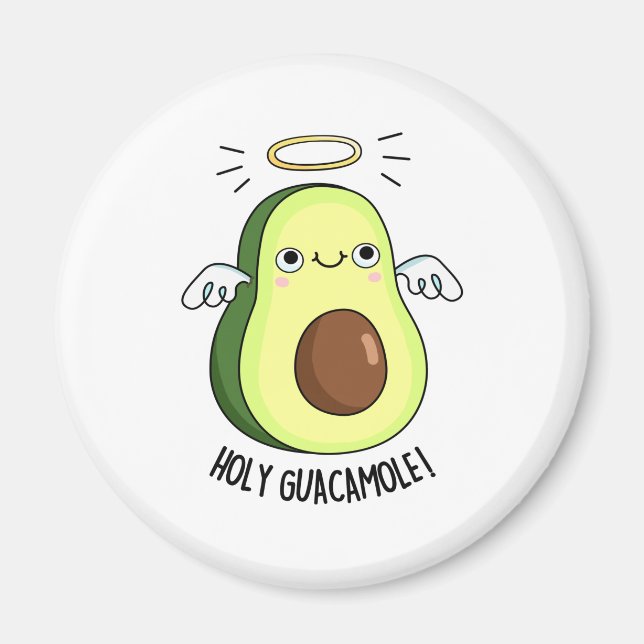 Íman Santa Guacamole Funny Goody Avocado Pun (Frente)