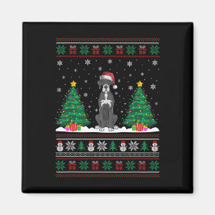 Íman Santa Hat, Grande Dane Cachorro, Árvore De Natal,