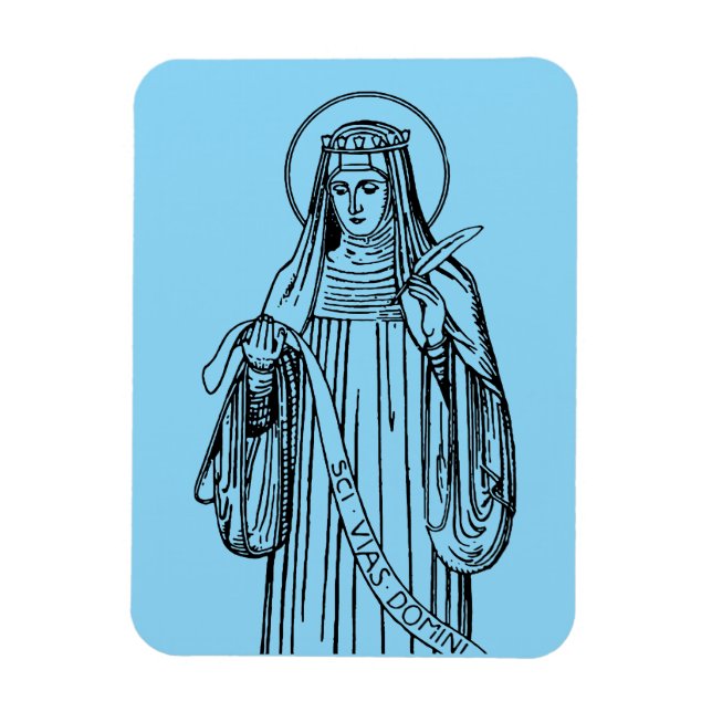 Íman Santa Hildegarda de Bingen Mística Medieval (Vertical)
