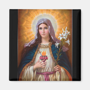 Íman Santa mãe Mary Immaculada Coração, fé Católic