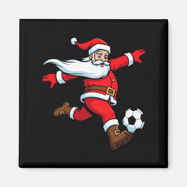 Íman Santa Plays Soccer Christmas Srts Women Men Kids L (Frente)