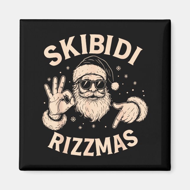 Íman Santa Six Seven Meme 67 Hands Sign Rizz Skibidi Ri (Frente)