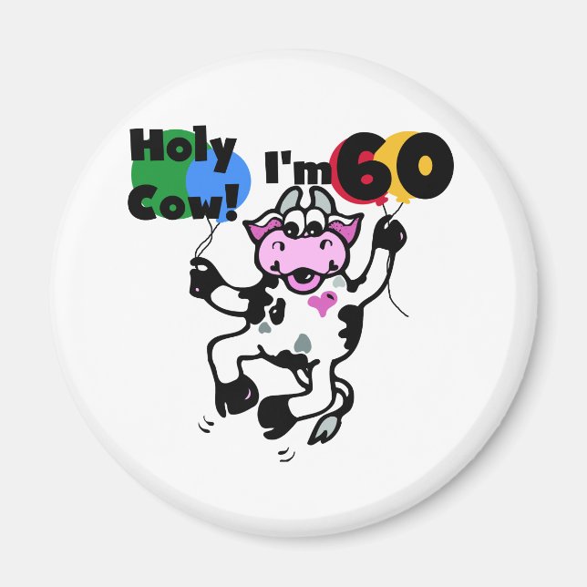 Íman Santa vaca, tenho 60 Camisetas e presentes (Frente)