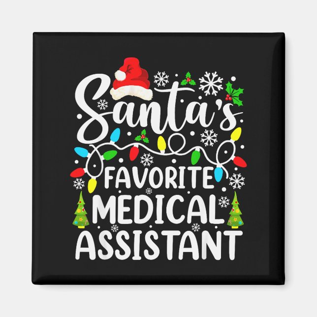 Íman Santa's Favorite Medical Istant Funny Christmas  (Frente)