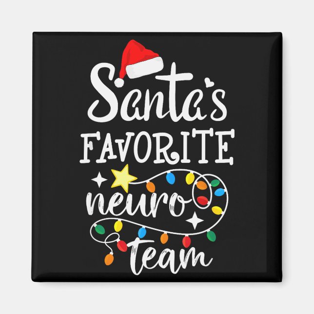 Íman Santa's Favorite Neuro Team Christmas Neurology Nu (Frente)