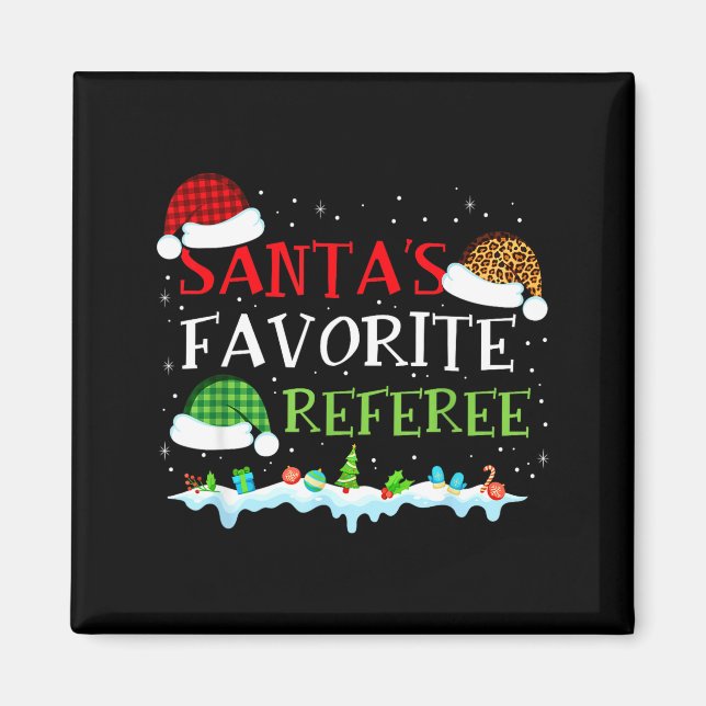 Íman Santa's Favorite Referee Fun Christmas  (Frente)