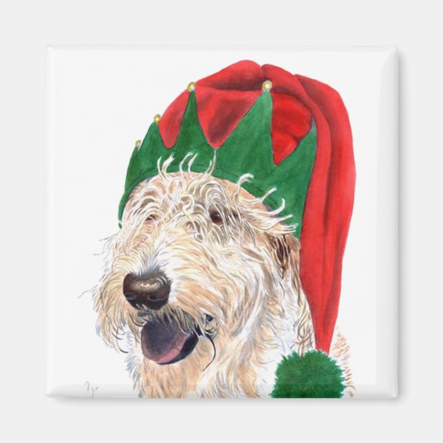 Íman Santas Helper Labradoodle Magnet (Frente)