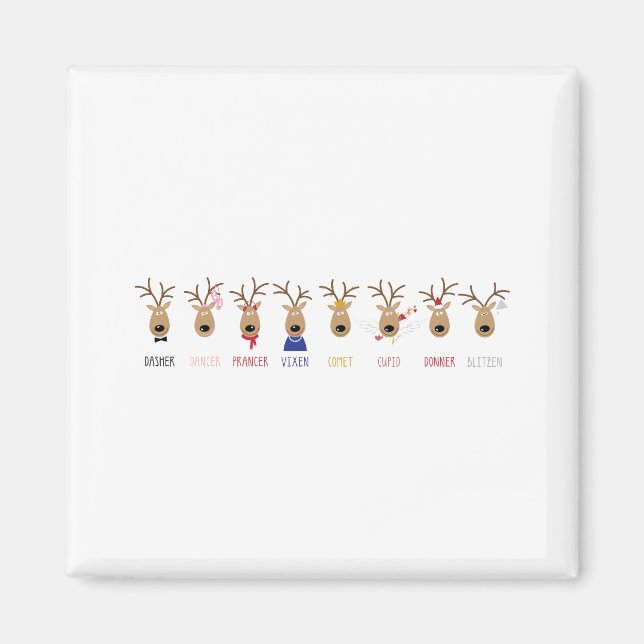 Íman Santas Reindeer (Frente)