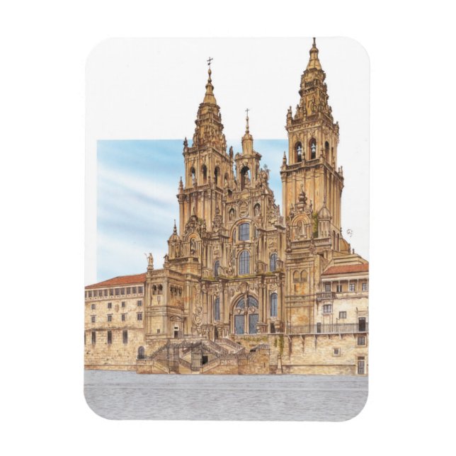 Íman Santiago de Compostela. fachada ocidental. Espanha (Vertical)