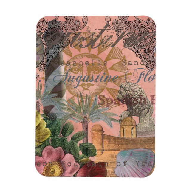 Íman santo augustine florida viagem antiquada arte (Vertical)