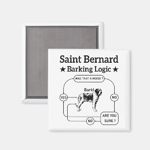 Íman Santo Bernard Barking Lógico Funny Dog Proprietári