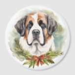 Íman Santo Bernard Christmas Wreath Festivo Pup<br><div class="desc">Procurando o presente de Natal perfeito para seu amigo peludo? Nosso presente de Natal é o que você precisa! Com um tema de Natal encantador, é o presente ideal para o seu querido animal de estimação. Quer você seja uma mãe de cachorro, pai de cachorro, ou simplesmente um amante de...</div>