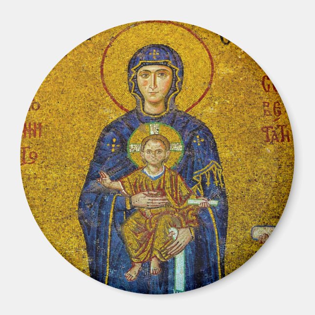 Íman Santo Bizantina Mary Theotokos Magnet Hagia Sophia (Frente)