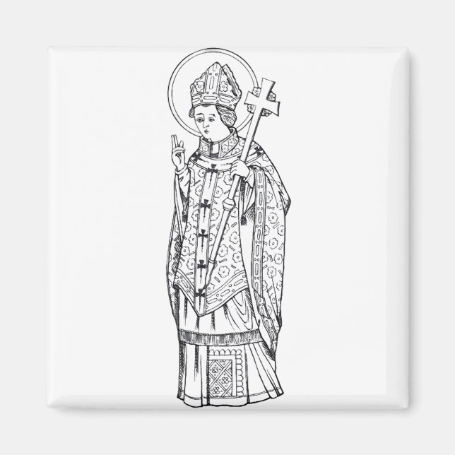 Íman Santo Deiniol Abade e Bispo (Frente)