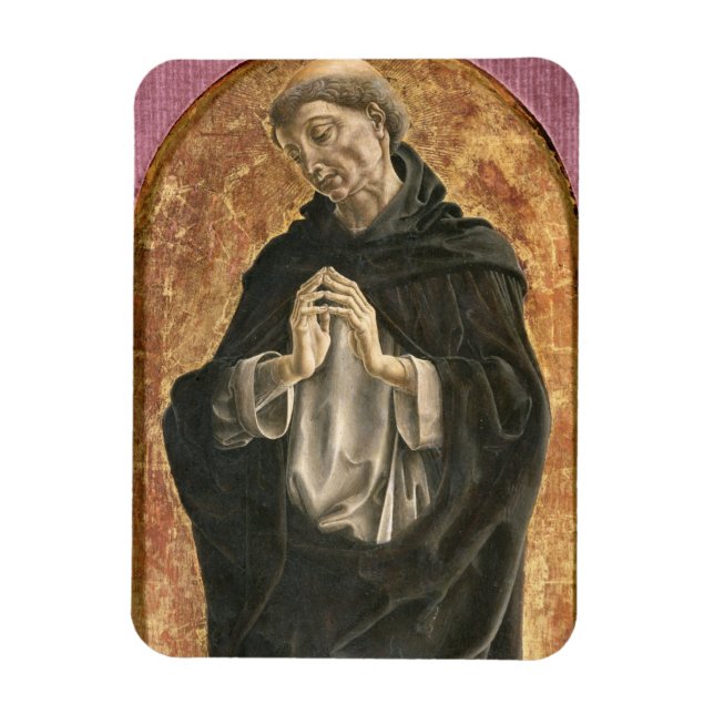 Íman Santo Dominic (tempera no painel) (Vertical)